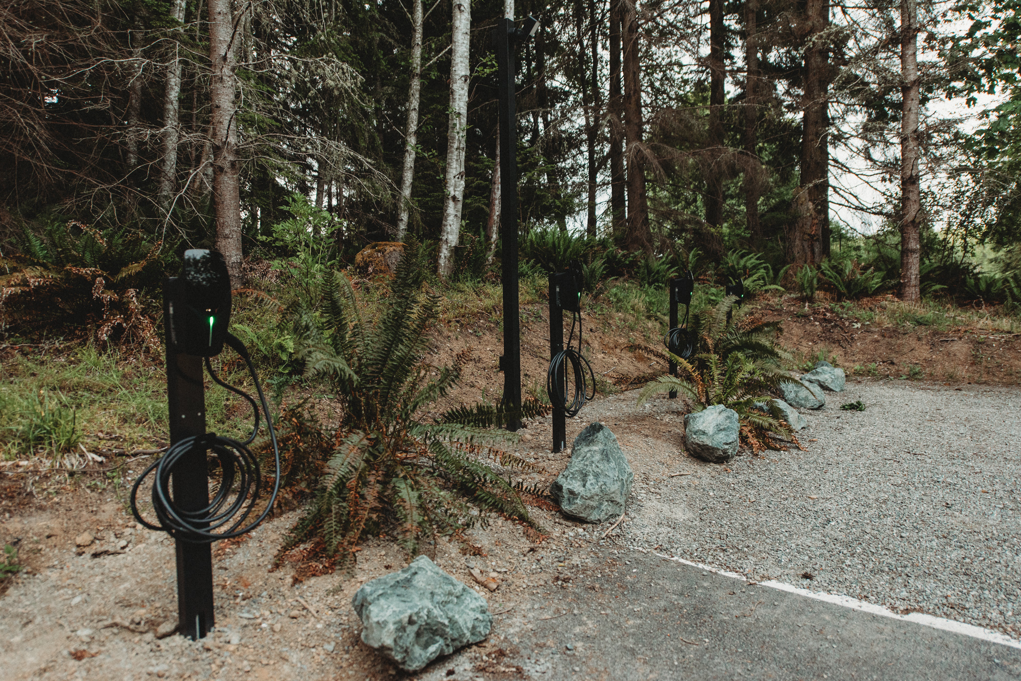 EV chargers at Menizei near Olympic National Park